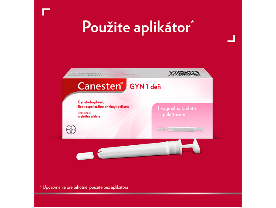  Canesten GYN 1 deň - použijte aplikátor