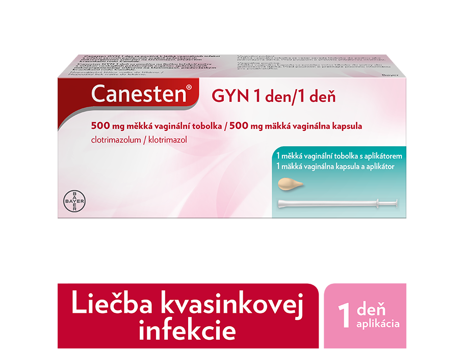 Canesten GYN 1 deň 500 mg mäkká vaginálna kapsula