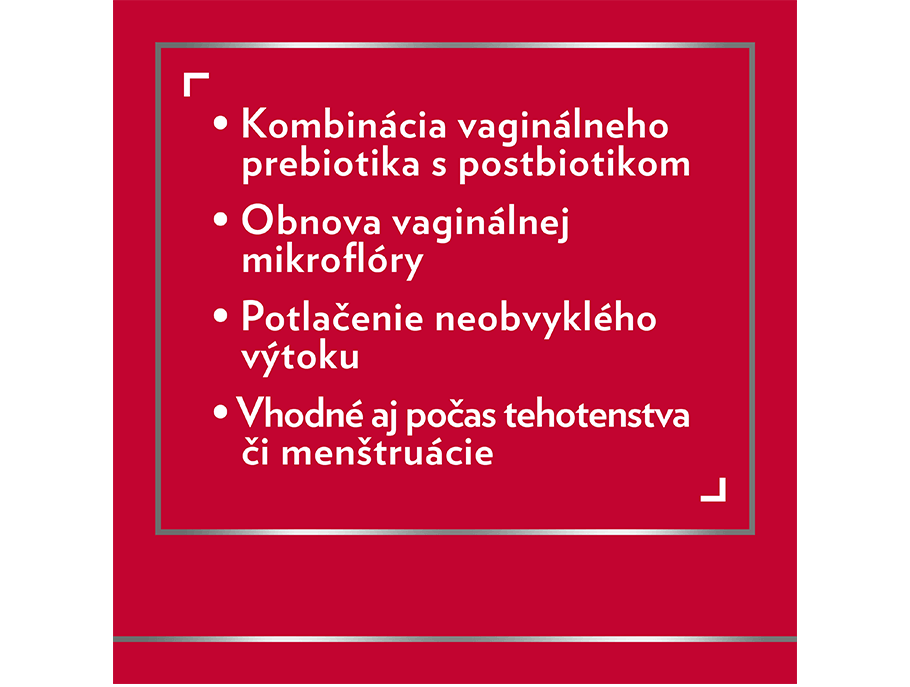 Kombinácia vaginálneho prebiotika s postbiotikom